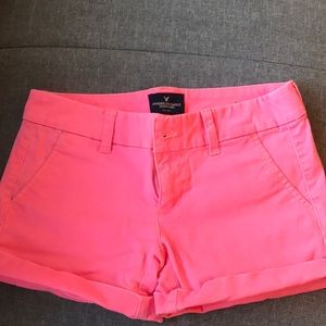 American Eagle Hot Pink Midi Shorts Size 00
